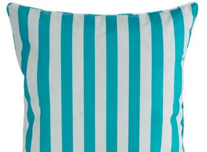 Poszewka w pasy 45x45 GARDEN 6 niebieska na taras wodoodporna