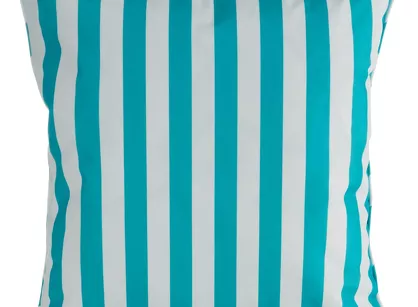 Poszewka w pasy 45x45 GARDEN 6 niebieska na taras wodoodporna
