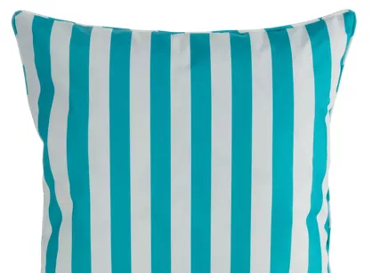 Poszewka w pasy 45x45 GARDEN 6 niebieska na taras wodoodporna