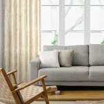 Zasłona na przelotkach 140x250 MALIA welwetowa kremowa z metalicznym nadrukiem - 9