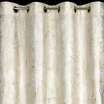 Zasłona na przelotkach 140x250 MALIA welwetowa kremowa z metalicznym nadrukiem - 4