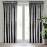 Zasłona na taśmie 140x270 ROSA welwetowa stalowa Design 91 - 17