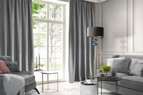 Zasłona na taśmie 140x270 ROSA welwetowa stalowa Design 91 - 13
