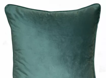 Poszewka welwetowa 45x45 SIBEL jednokolorowa Pierre Cardin ciemna mięta zdobiona lamówką