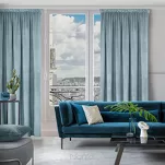 Zasłona na taśmie 140x270 ROSA welwetowa morska Design 91 - 14