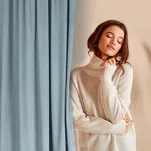 Zasłona na taśmie 140x270 ROSA welwetowa morska Design 91 - 18