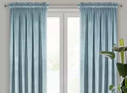 Zasłona na taśmie 140x270 ROSA welwetowa morska Design 91