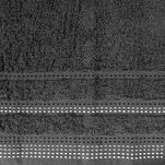 Ręcznik 50x90 POLA popielaty z kolorową bordiurą zakończoną stebnowaniem 500 g/m2 - 2