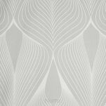 Pościel satynowa 160x200 SPRING 88 jasny szary z motywem geometrycznym z kolekcji Classic - 2