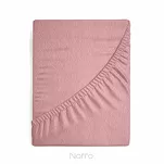 Prześcieradło z bawełny frotte z gumką pudrowe 140x200 Design 91 - 5