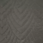 Narzuta welwetowa 170x210 LUIZ 6 grafitowa pikowana w powtarzalny wzór - 4