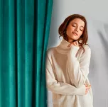 Zasłona na taśmie 140x270 ROSA welwetowa ciemny turkus Design 91 - 7