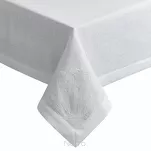 Obrus 140x180 ELEN złamana biel z ozdobną kantą i wyhaftowaną koronką na brzegu z kolekcji Premium - 5
