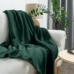 Koc jednokolorowy 170x210 TEDY ciemna zieleń imitujący buklę - 6