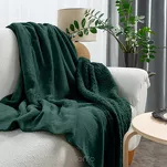 Koc jednokolorowy 170x210 TEDY ciemna zieleń imitujący buklę - 7