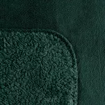 Koc jednokolorowy 170x210 TEDY ciemna zieleń imitujący buklę - 4