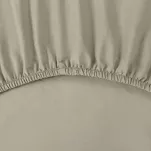 Prześcieradło z bawełny renforce z gumką 180x200 beżowe BASIC - 2