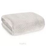 Narzuta welwetowa 170x210 SOFIA kremowa pikowana w gęstą jodełkę - 3