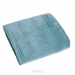 Narzuta welwetowa 200x220 SOFIA niebieska pikowana w gęstą jodełkę - 3