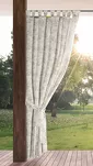 Zasłona na taras 155x260 GARDEN 12 kremowa pudrowa na szelkach wodoodporna z motywem roślinnym - 2