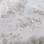 Zasłona na taras 155x260 GARDEN 12 kremowa pudrowa na szelkach wodoodporna z motywem roślinnym - 5