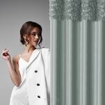 Zasłona na przelotkach 140x250 ROSES 13 Eva Minge welwetowa miętowa aplikacja róż 3D - 8