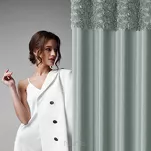 Zasłona na przelotkach 140x250 ROSES 13 Eva Minge welwetowa miętowa aplikacja róż 3D - 8