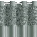 Zasłona na przelotkach 140x250 ROSES 13 Eva Minge welwetowa miętowa aplikacja róż 3D - 4