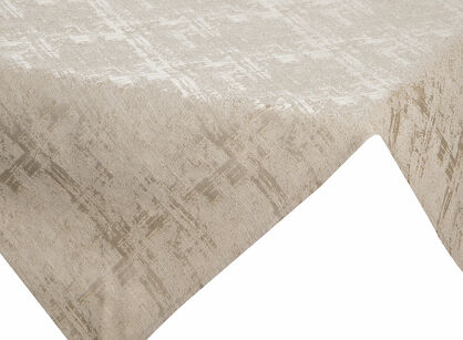 Nakładka 85x85 COLETTE beżowa z przecieranym złotym wzorem z domieszką wiskozy