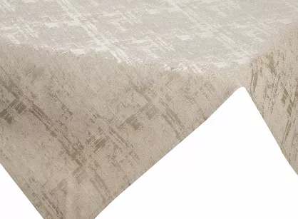 Nakładka 85x85 COLETTE beżowa z przecieranym złotym wzorem z domieszką wiskozy