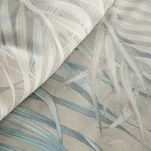 Pościel z satyny 220x200 PREMIUM 26 beżowa z wzorem miętowych liści palm z kolekcji Premium - 4