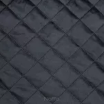 Narzuta welwetowa 170x210 LUIZ 5 czarna pikowana w subtelny geometryczny wzór z kolekcji Design 91 - 2