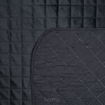 Narzuta welwetowa 170x210 LUIZ 5 czarna pikowana w subtelny geometryczny wzór z kolekcji Design 91 - 6