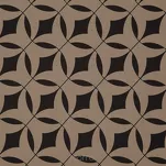 Pościel z makosatyny 220x200 REINA 52 ciemny brąz z wzorem geometrycznym z kolekcji Reina Line - 2