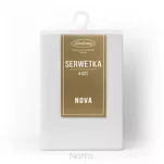 Serwetka welwetowa 30x40 MELINDA biała wykończona mankietem 4 szt. - 2