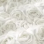 Zasłona na taśmie 140x270 ROSES 13 Eva Minge welwetowa kremowa aplikacja róż 3D - 3