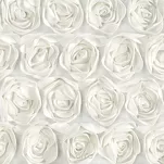 Zasłona na taśmie 140x270 ROSES 13 Eva Minge welwetowa kremowa aplikacja róż 3D - 2