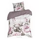 Pościel bawełniana 220x200 PEONY biała wrzosowa z wzorem piwonii z kolekcji Classic Family - 5