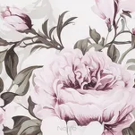Pościel bawełniana 220x200 PEONY biała wrzosowa z wzorem piwonii z kolekcji Classic Family - 2