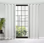 Firana na przelotkach 140x250 MEGI biała o strukturze siatki - 5