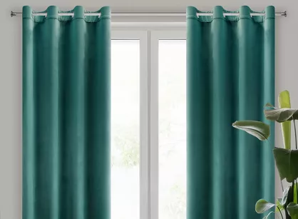 Zasłona  na przelotkach 140x250 ROSA welwetowa ciemny turkus 140x250 Design 91