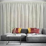 Firana na taśmie 345x260 KLEO biała z etaminy zdobiona pasem cyrkonii - 8