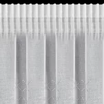 Firana na taśmie 345x260 KLEO biała z etaminy zdobiona pasem cyrkonii - 4