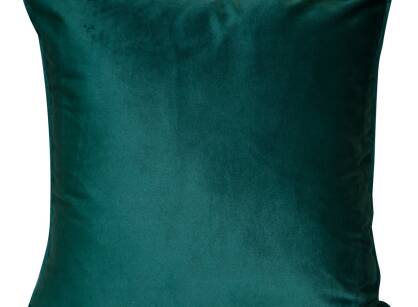 Poszewka welwetowa 45x45 SIBEL jednokolorowa Pierre Cardin ciemna zieleń zdobiona lamówką