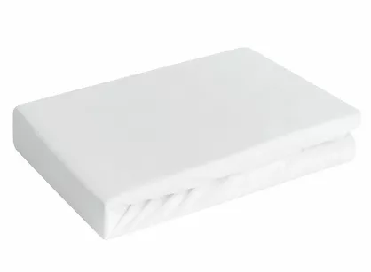 Prześcieradło z bawełny jersey 3 z gumką białe 240x220