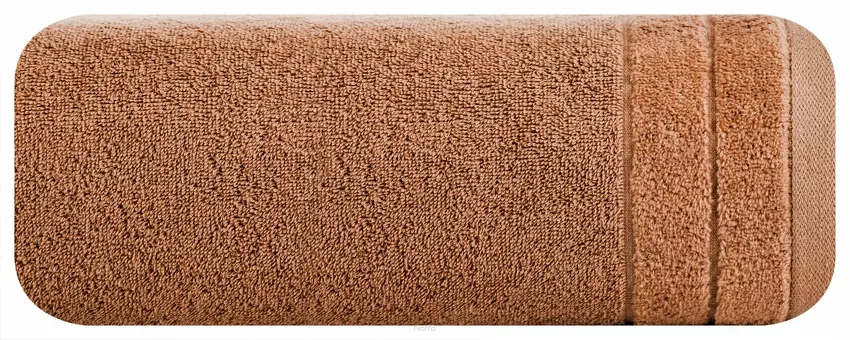 Ręcznik bawełniany 30x50 DAMLA ceglany gładki z subtelną bordiurą