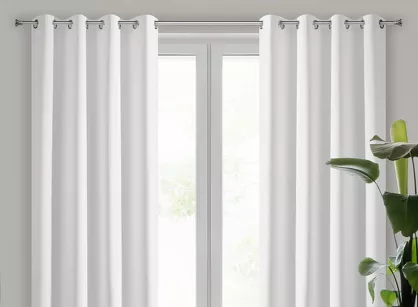 Zasłona na przelotkach 140x250 NERISA zaciemniająca biała jednokolorowa