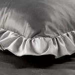 Pościel bawełniana 160x200 ELIZA stalowa zdobiona ozdobną srebrną falbanką z kolekcji Nova Style - 7