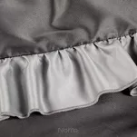 Pościel bawełniana 160x200 ELIZA stalowa zdobiona ozdobną srebrną falbanką z kolekcji Nova Style - 5