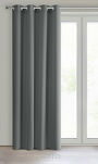 Zasłona na przelotkach 140x250 RITA jednokolorowa grafitowa z miękkiej tkaniny - 10